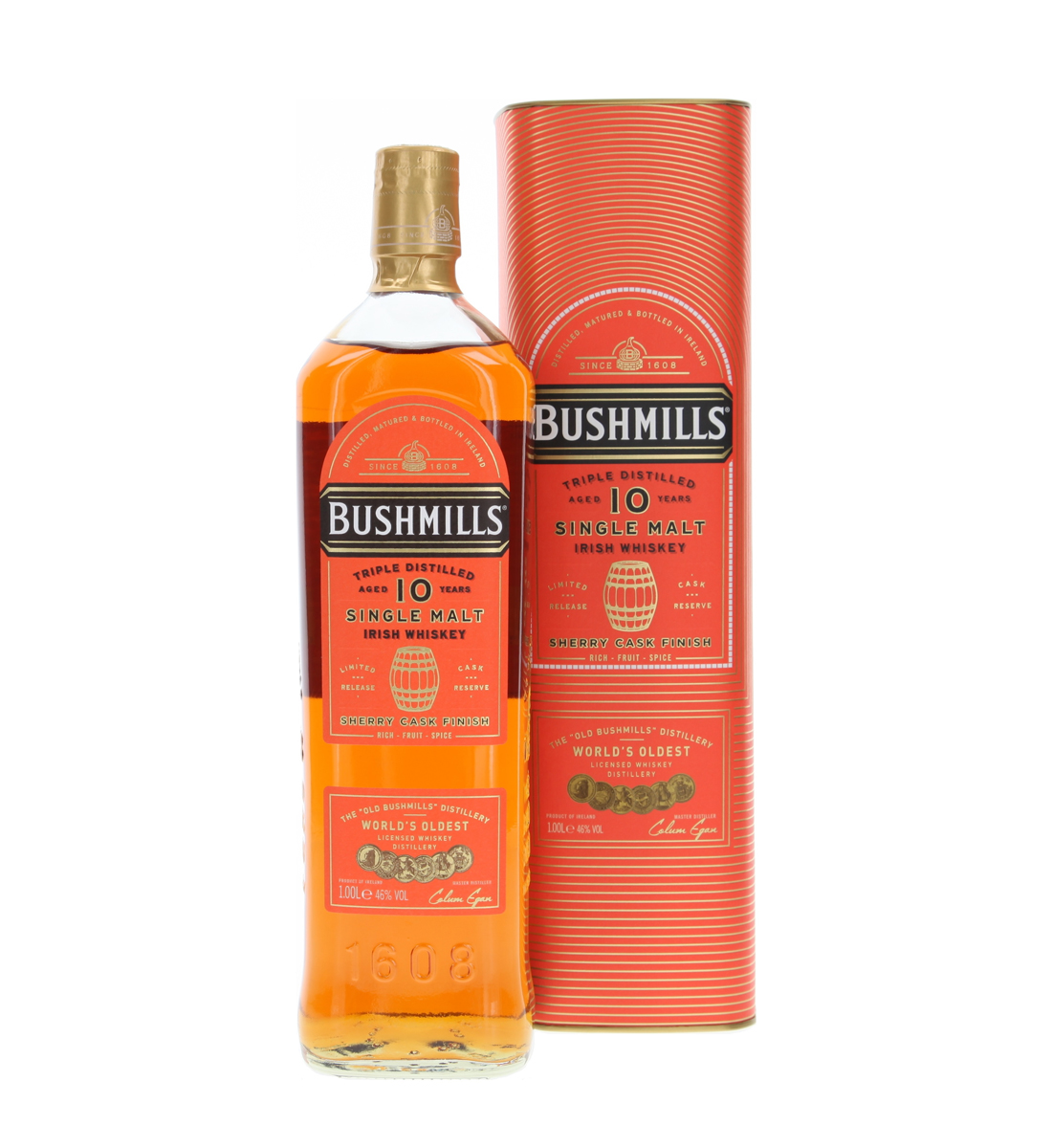 Bushmills Triple Distilled Single Malt Sherry Cask Finish Irish Whiskey